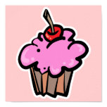 Pink Cupcake with Cherry Poster