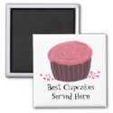 Pink Cupcake with Cute Saying Refrigerator Magnets