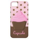 Pink Cupcake with Pink Polka Dots iPhone 5 Covers