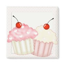 Pink Cupcakes Refrigerator Magnet