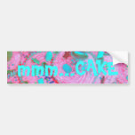 Pink Cupcakes 'mmm... cake' bumper sticker