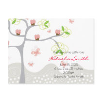 Pink Cupcakes on a Tree Announcement / Invitation postcards