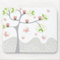 Pink Cupcakes on a Tree Mousepad by fat_fa_tin Pink Cupcakes on a Tree Mousepad