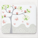 Pink Cupcakes on a Tree Mousepad by fat_fa_tin Pink Cupcakes on a Tree Mousepad