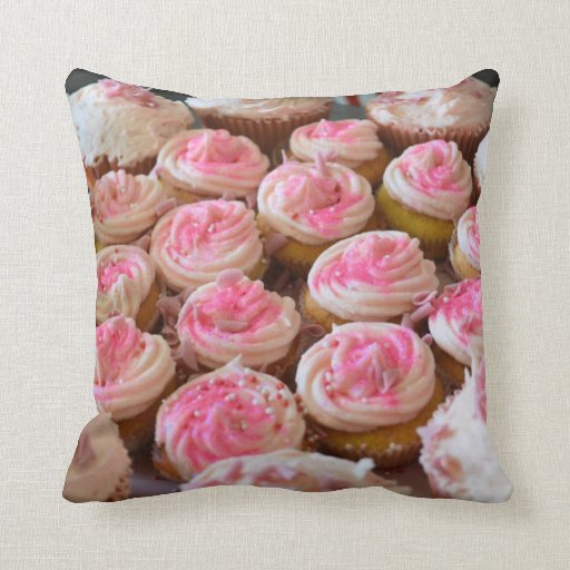 Pink Cupcakes Pillow | Zazzle