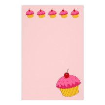 Pink Cupcakes Stationery