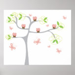 Pink Cupcakes Tree 2 Custom Poster