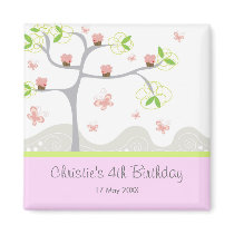 Pink Cupcakes Tree Save The Date Gift Favor Magnet