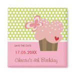 Pink Cupcakes Tree Save The Date / Gift Magnet magnet