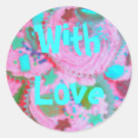 Pink Cupcakes 'With Love' sticker