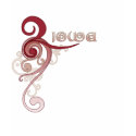 Pink Curly Swirl Iowa T-Shirt Dark