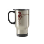 Pink Curly Swirl Montana Travel Mug