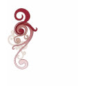 Pink Curly Swirl T-Shirt Dark