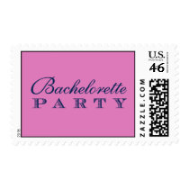Pink Cursive Script Bachelorette Party Postage Stamps