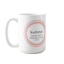 Pink custom bridesmaid bachelorette coffee mug mug