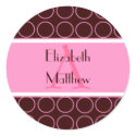 Pink Customize Last and First Name Sticker