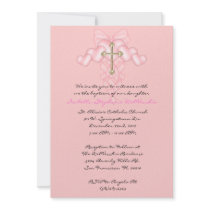 Pink CUTE Communion/Baptism Invite