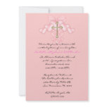 Pink CUTE Communion/Baptism Invite invitations