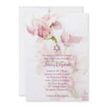 Pink Cymbidium Orchid Bat Mitzvah Invitation