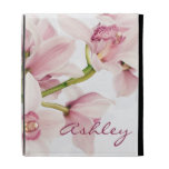 Pink Cymbidium Orchid Personalized iPad Case