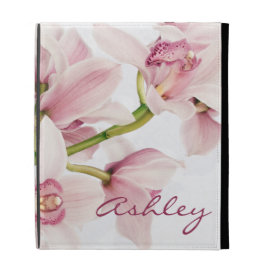 Pink Cymbidium Orchid Personalized iPad Case