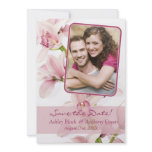 Pink Cymbidium Orchid Photo Save the Date Invitation