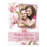 Pink Cymbidium Orchid Photo Wedding Invitation