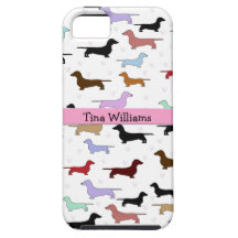 Pink Dachshund iPhone 5 Case