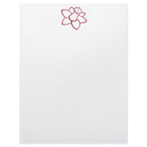 Pink Daffodil Personalized Letterhead