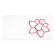 Pink Daffodil Custom Photo Card