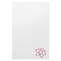 Pink Daffodil Customized Stationery