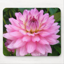 "Pink Dahlia Burst" Mousepad by CaroleArt "Pink Dahlia Burst" Mousepad