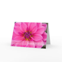 Pink Dahlia Card