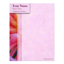Pink Dahlia Custom Letterhead