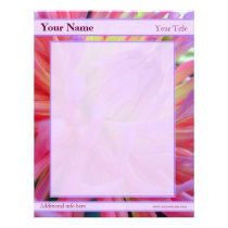 Pink Dahlia Custom Letterhead
