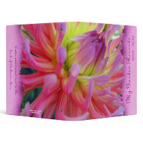 Pink Dahlia Customizable Photo Binder