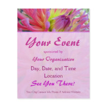 Pink Dahlia Event Flyer by wingedturtle Pink Dahlia Event Flyer
