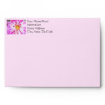 Pink Dahlia Flower Greeting Card Envelops Custom Envelopes
