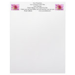 Pink Dahlia Flower Letterhead paper nature