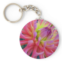 Pink Dahlia Keychain