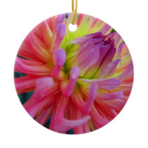 Pink Dahlia Round Ornament
