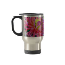 Pink Dahlia Travel Mugs
