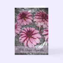 Pink Dahlias Sympathy cards