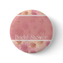 pink daises ~ bridal shower buttons by partypassion pink daises ~ bridal shower buttons