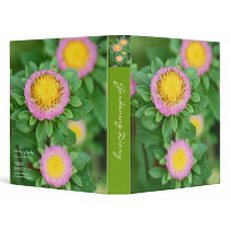 Pink Daisies Vinyl Binder