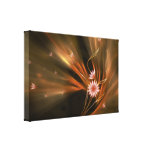 Pink Daisies Blowing in the Wind   Wrapped Canvas Canvas Print