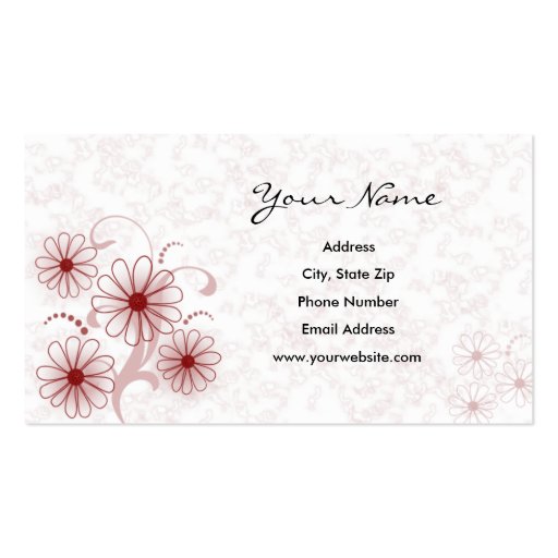 Pink Daisies Business Card