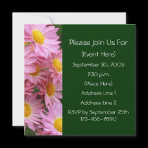 Pink Daisies Flower Photography Party Invitation by SmilinEyesTreasures Pink Daisies Flower Photography Party Invitation