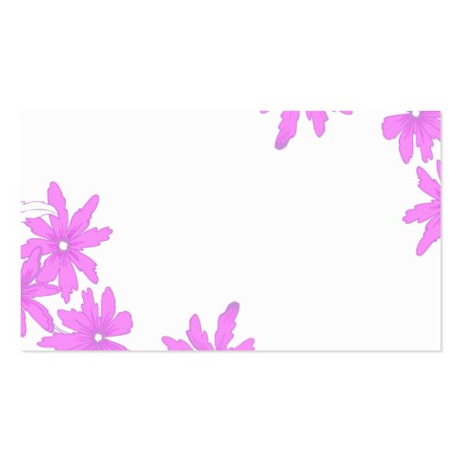 Pink Daisies Wedding Website Card Business Card Templates (back side)