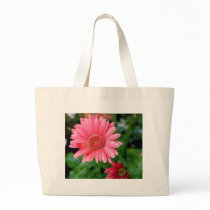 Pink Daisy after rain Canvas Bags